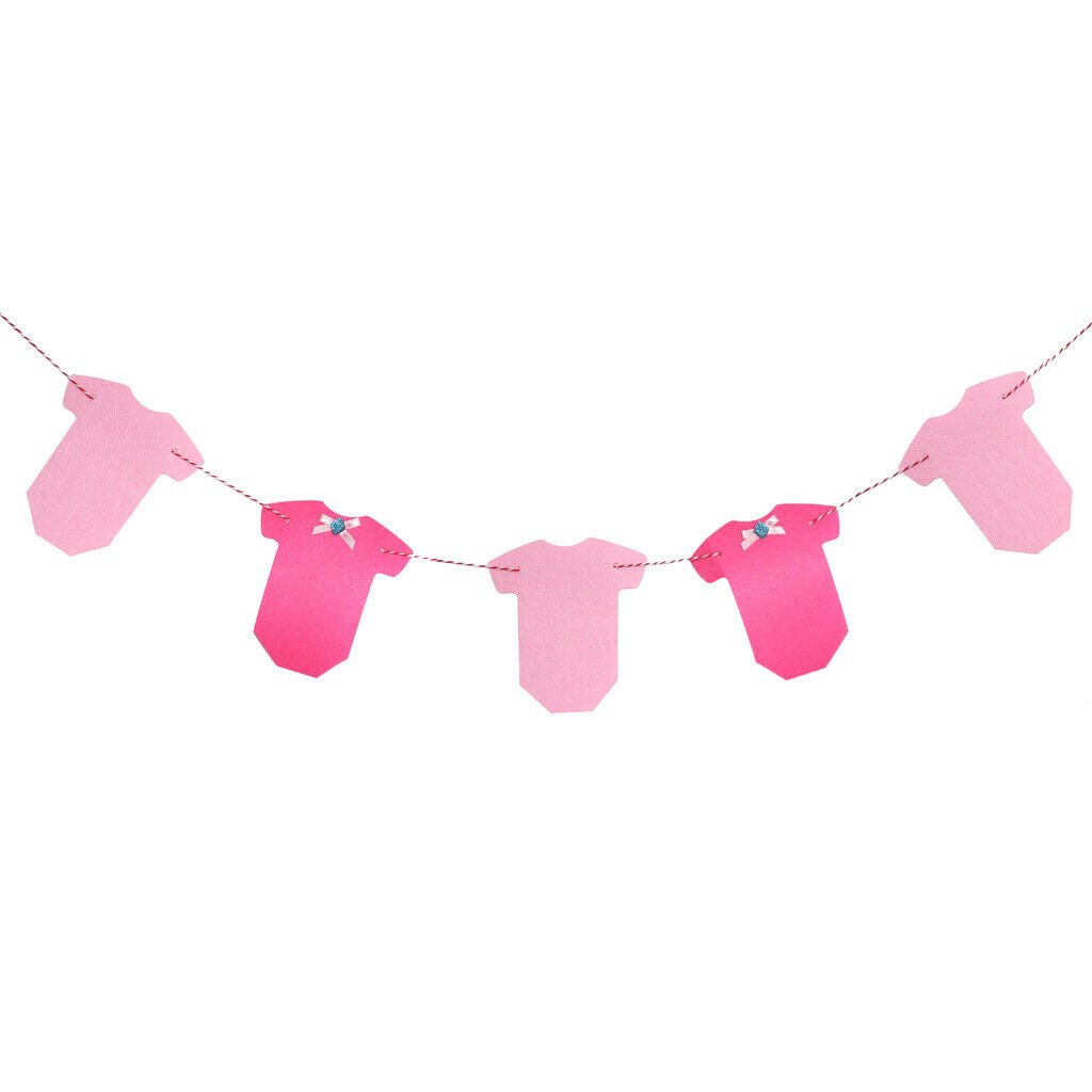 Clothes Banner Baby Shower Garland Birthday Party Home Hanging Decor 5 Flags