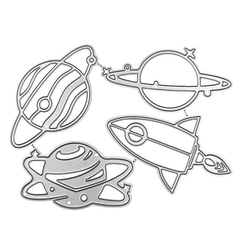 Planet Rocket Metal Cutting Dies Stencil Scrapbooking DIY Album Stamp Paper Card