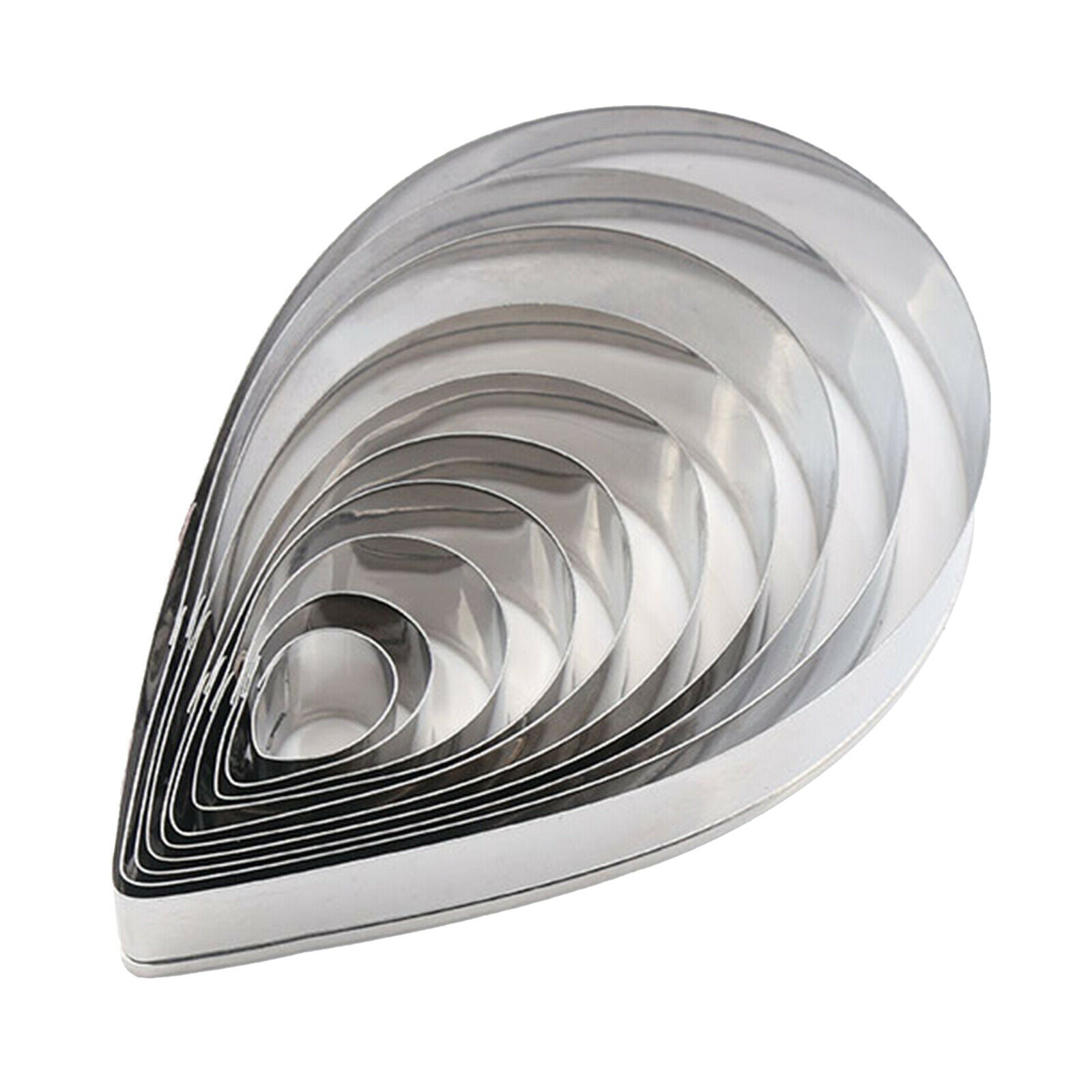 10x Stainless Steel Water Mold Chocolate Cake Jelly Cutter Baking Tool