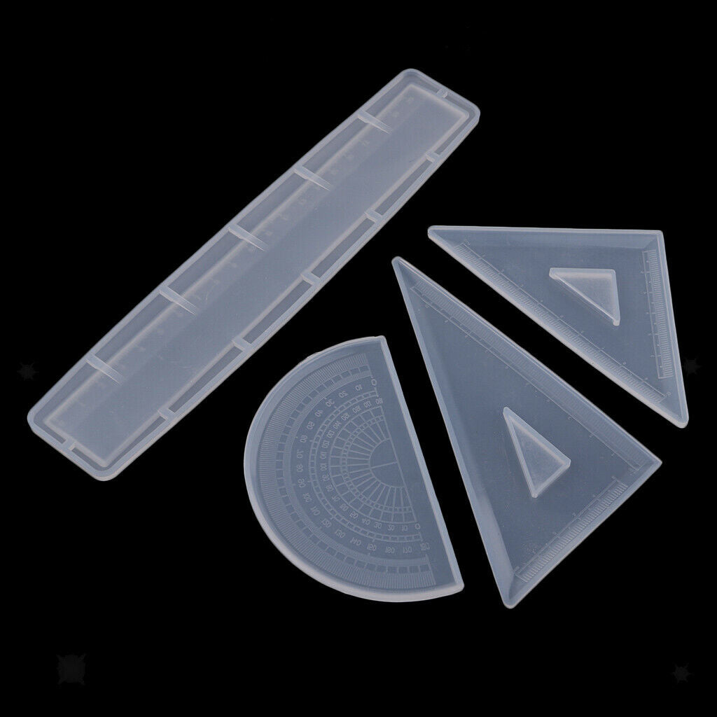 4 Pcs Jewelry Making Mold Crafts Mold Rulers Theme Silicone Mold Cake Decor