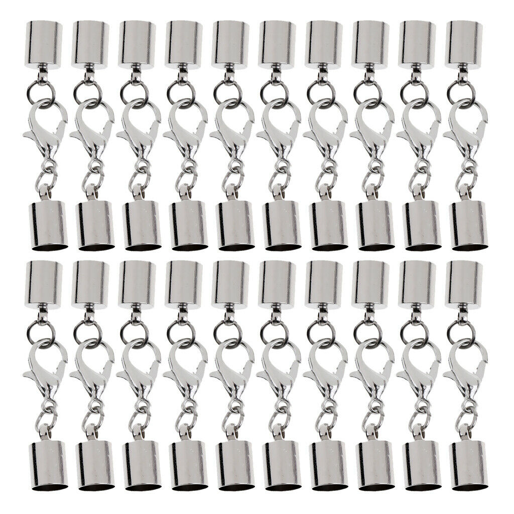 20 Pieces Cord End Caps Magnetic Clasp for Jewelry Making Connector Findings