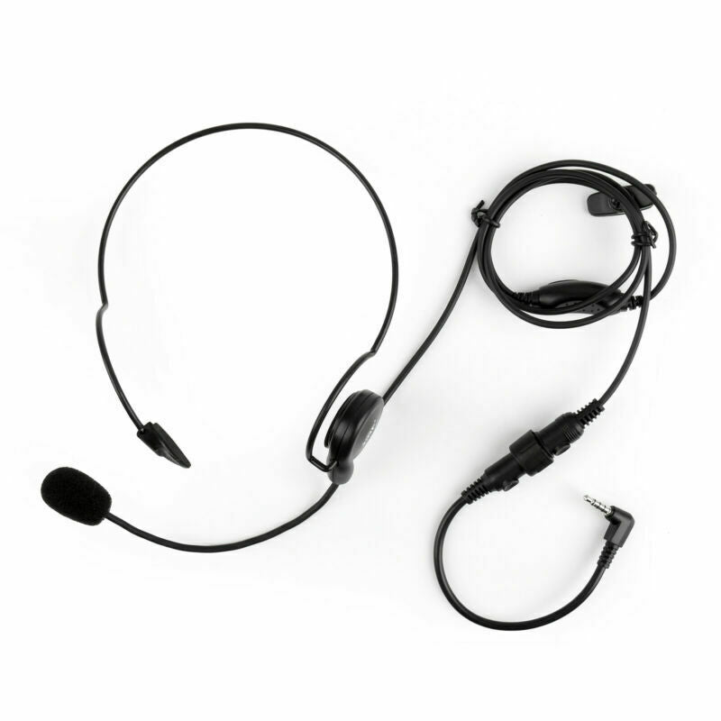 1X 3.5mm Single Ear PTT Behind the Head Headset For Yaesu VX1R VX168 Radio  AT2