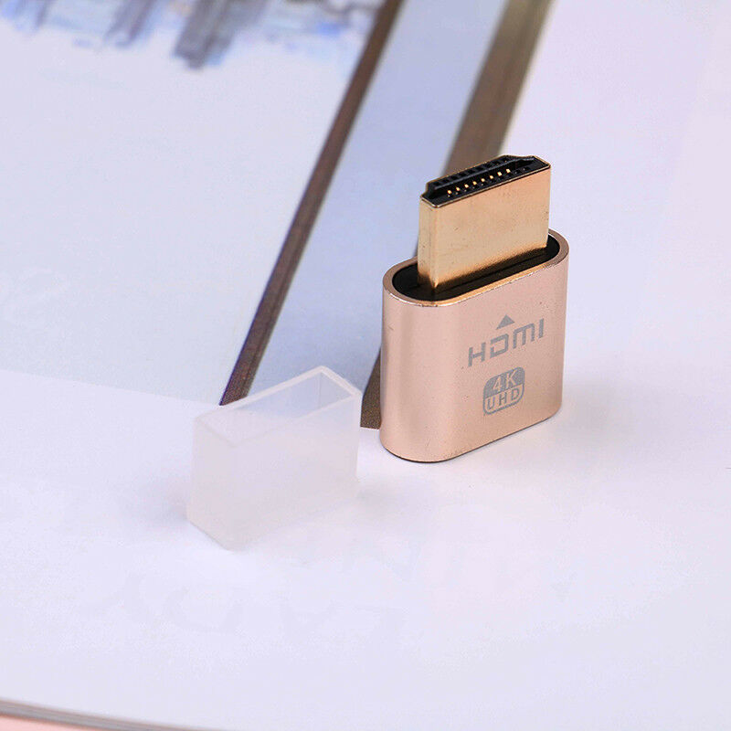1pcs VGA Virtual Display Adapter HDMI Dummy Plug Headless Ghost Emulator Vi`. XC