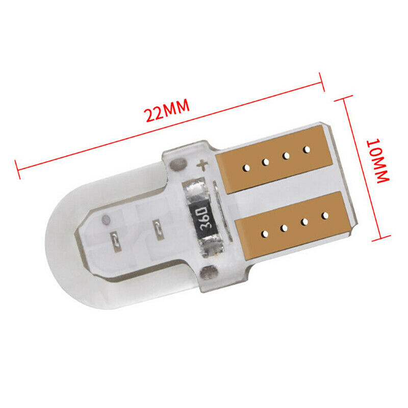 5Pcs T10 194 168 W5W LED COB Bulb 4 SMD Silica Super Bright License Light.l8