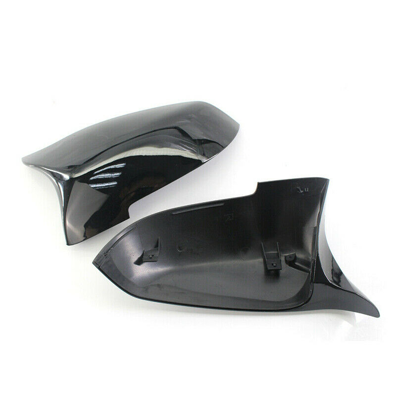 Glossy Black Side Mirror Cap Cover Fit BMW 5 Series F10 F11 F18 LCI 2014-2017