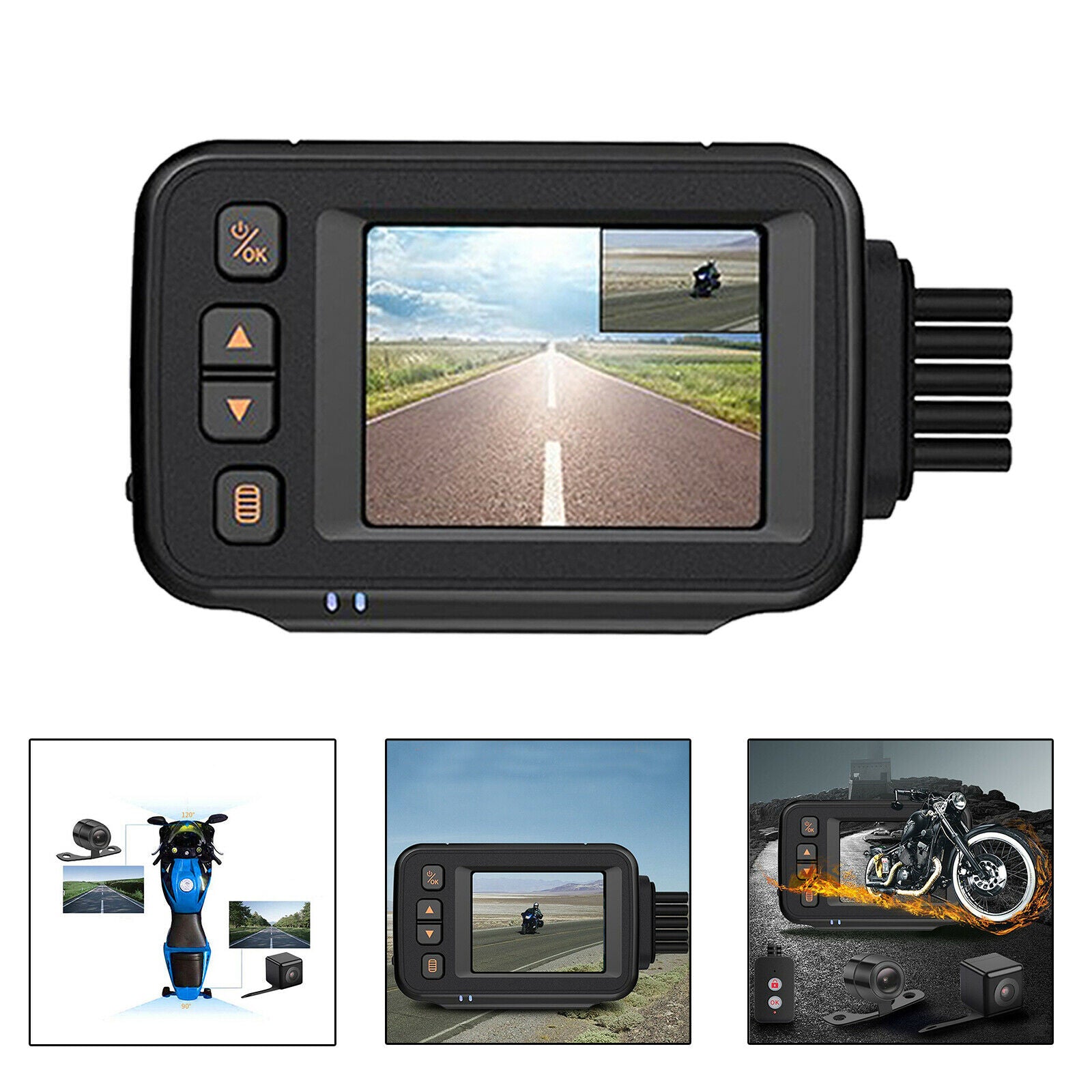 720P HD Motorcycle DVR Video Recorder Dash Cam Driving Camcorder Waterproof