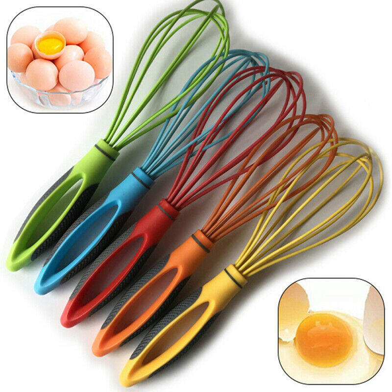 Handle Whisk Silicone Kitchen Mixer Balloon Wire Egg Beater Tools raY&.l8