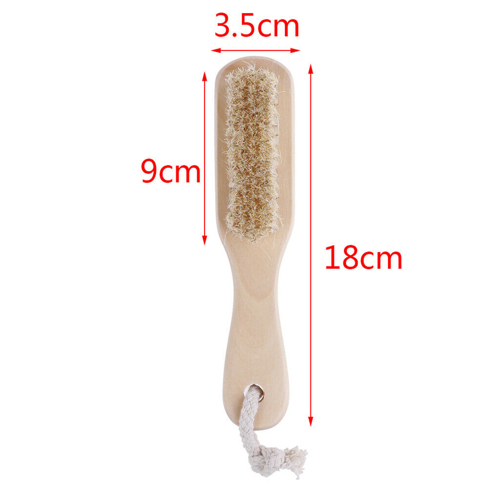 1PCS Foot Care Bristle Scrub Brush Wooden Handle Pumice Stone Remove Dead Ski Tt