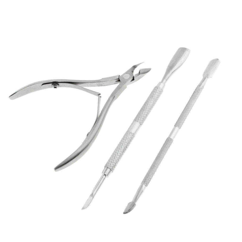 Cuticle Remover Nai Cuticle Spoon Pusher Remover Cutter Nipper Clipper Set