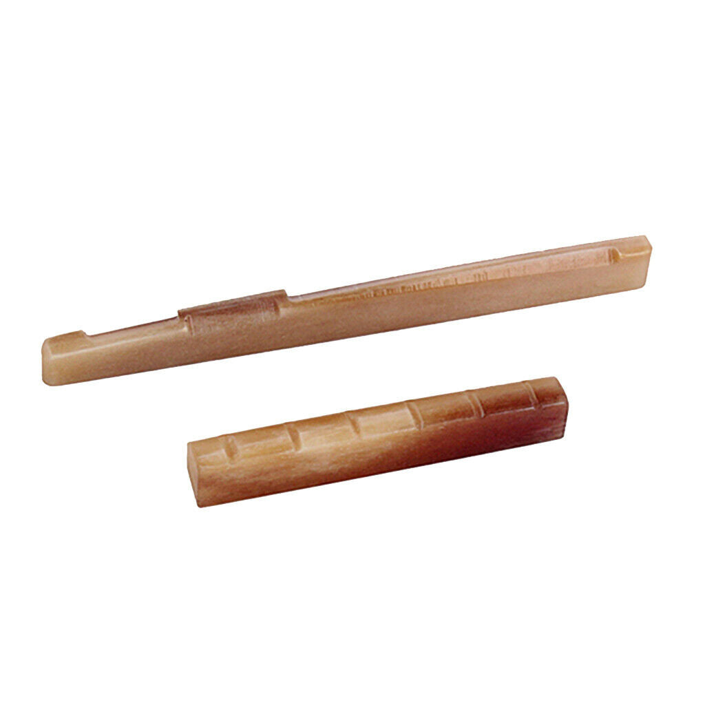 43mm Camel Bone Guitar Bridge Nut and Acoustic Guitar Saddle