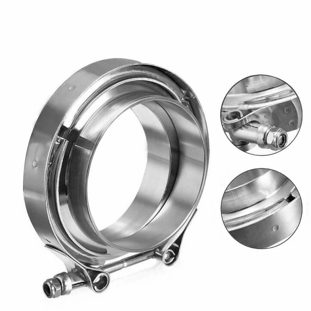 3" Inch Universal Stainless Steel V-Band Turbo Downpipe Exhaust Clamp Vband 76mm