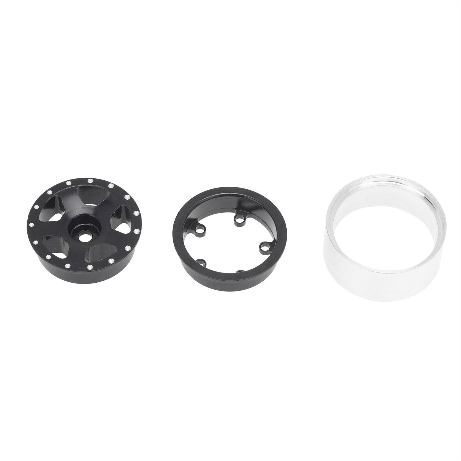 Set 4 RC Trunk Hub Wheel Rim for 1/24Axial SCX24 90081 SCX24 Replace Black