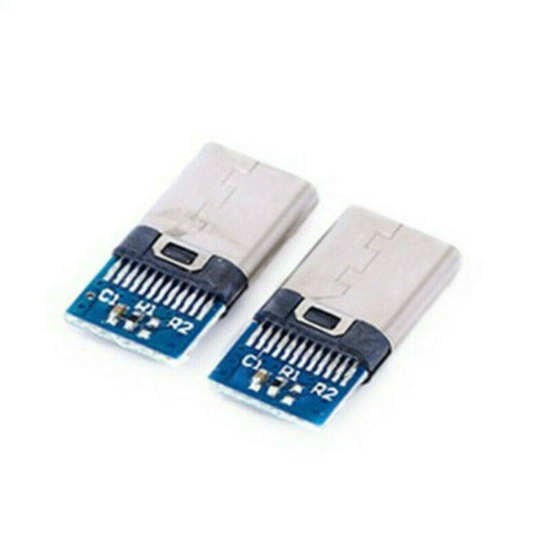 6X USB 3.1 Type C Male Solder Cable Plug Connector Socket Attached PC Board Sets