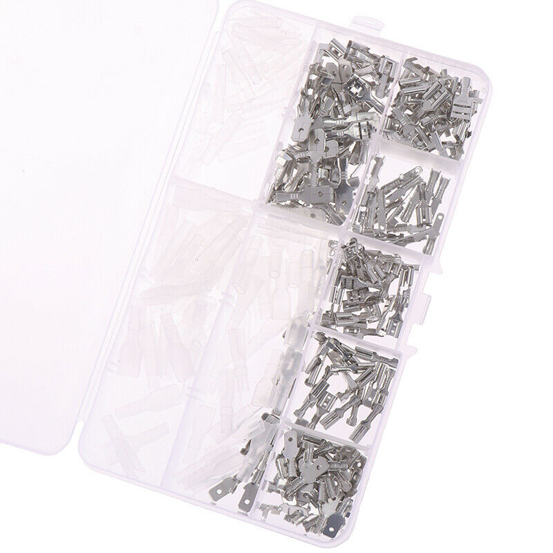 270Pcs Car Spade Connector Wire Crimp Terminal Block With Insulating Sleeve BDD