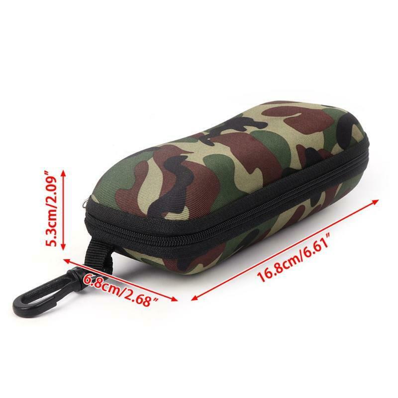 Glasses Box Sunglasses Case Camouflage Storage Protector Zipper Unisex Container