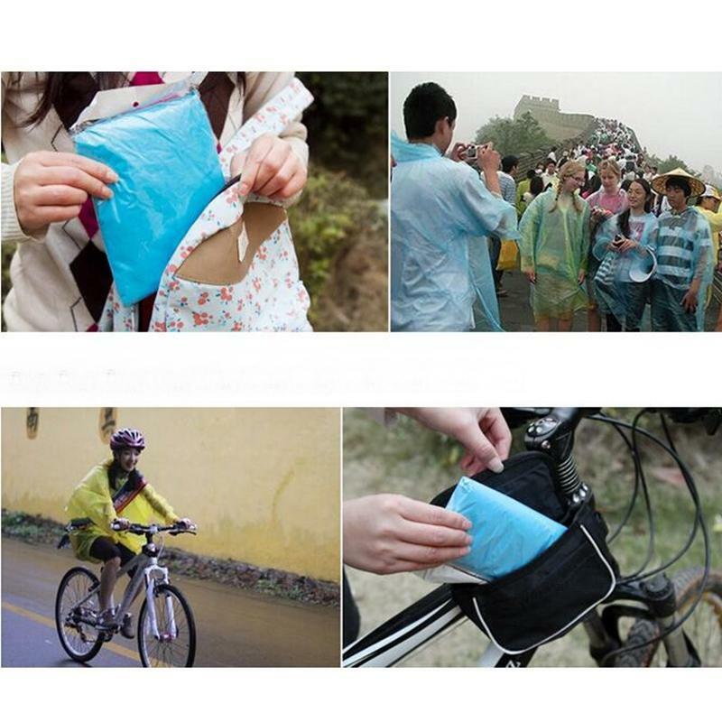 1X Disposable Outdoor Camping Travel Hiking Emergency Rain Coat Raincoat Poncho