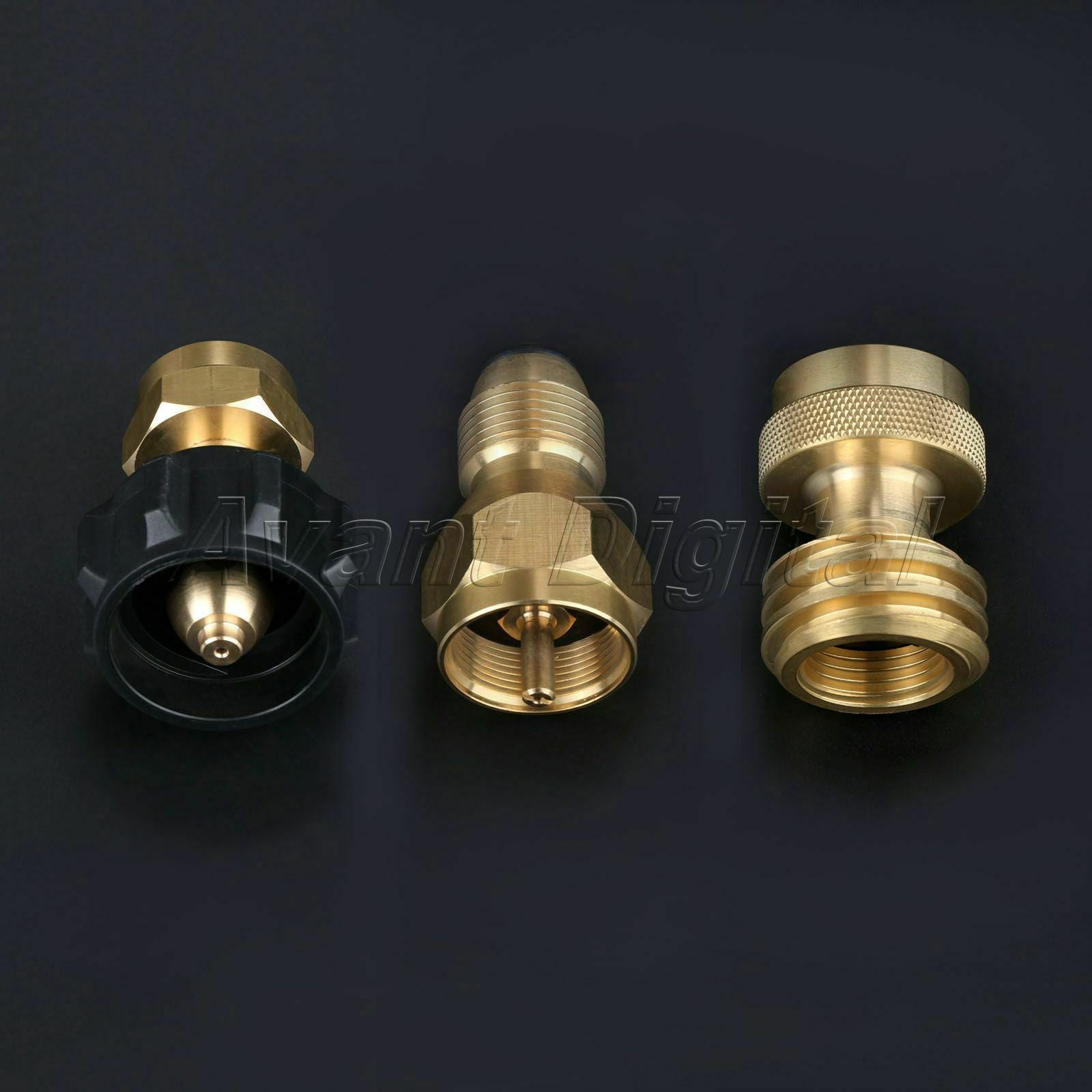 Outdoor BBQ 1LB Gas Tank Cylinder QCC1/POL Propane Refill Adapter Converter Set