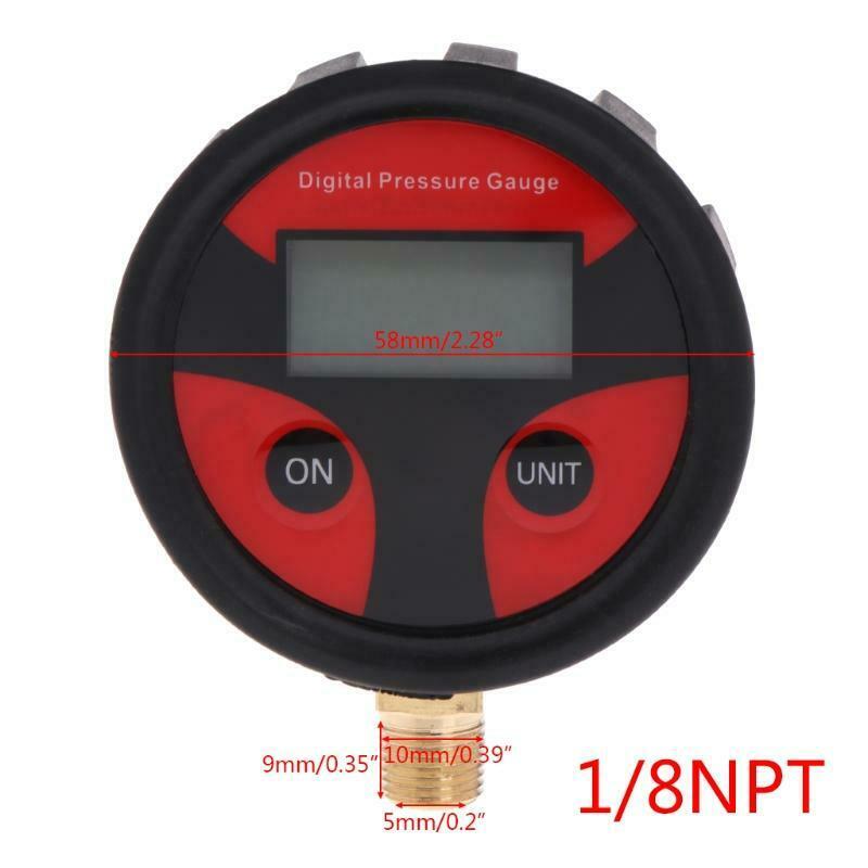 0-200PSI Digital Tyre Tire Air Pressure Gauge LCD Manometer Car Truck Motorbike