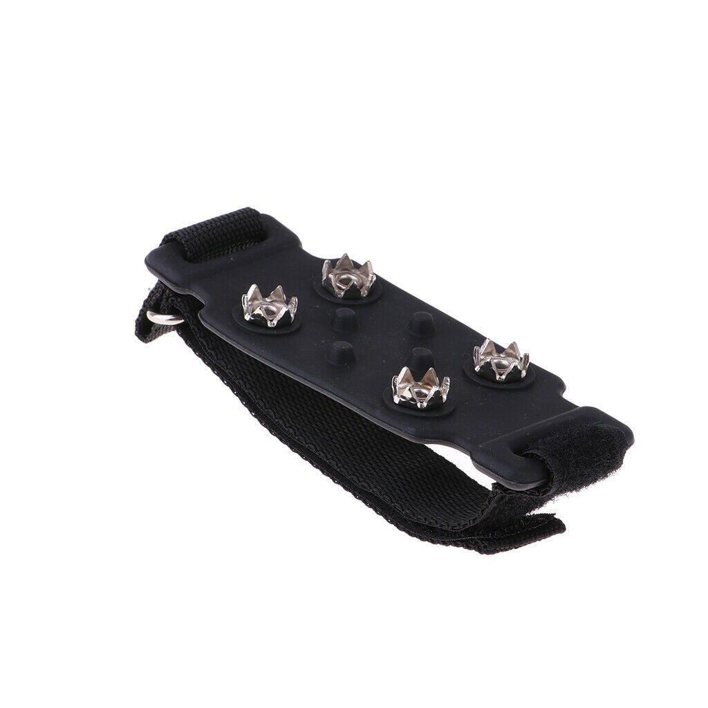 2pcs 4 Teeth Mountaineering Ice Climbing Crampons Cold Wear Resistance Climbing