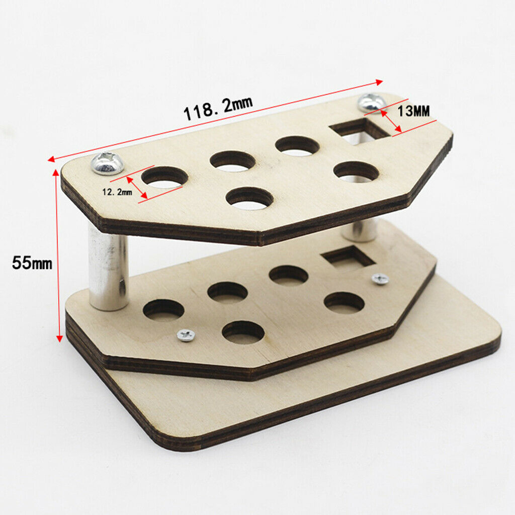 Wood Stand Tool Rack Stamps Storage Organizer Woodworking Tool Rack for Brushes