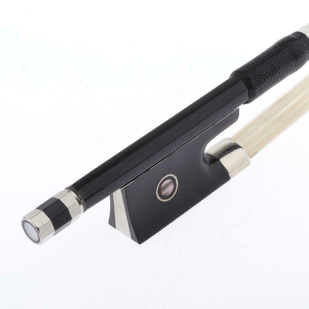 1/8 Black Carbon Fiber Violin Bow Horsehair Bow Violin Bow Accessories
