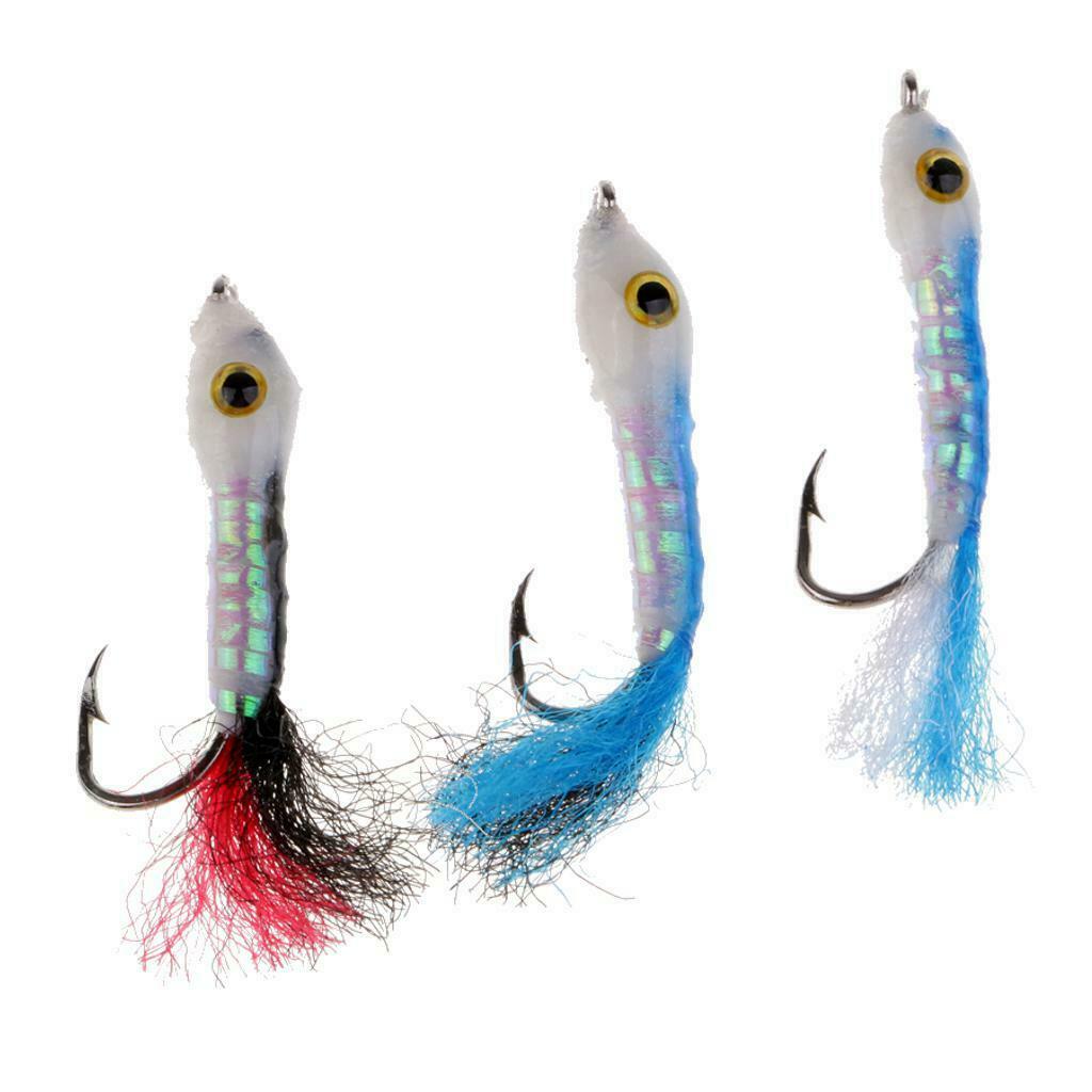 3pcs Sinking Fly Fishing Files Simulation Wet Flies Minnow with Size 8# Hook