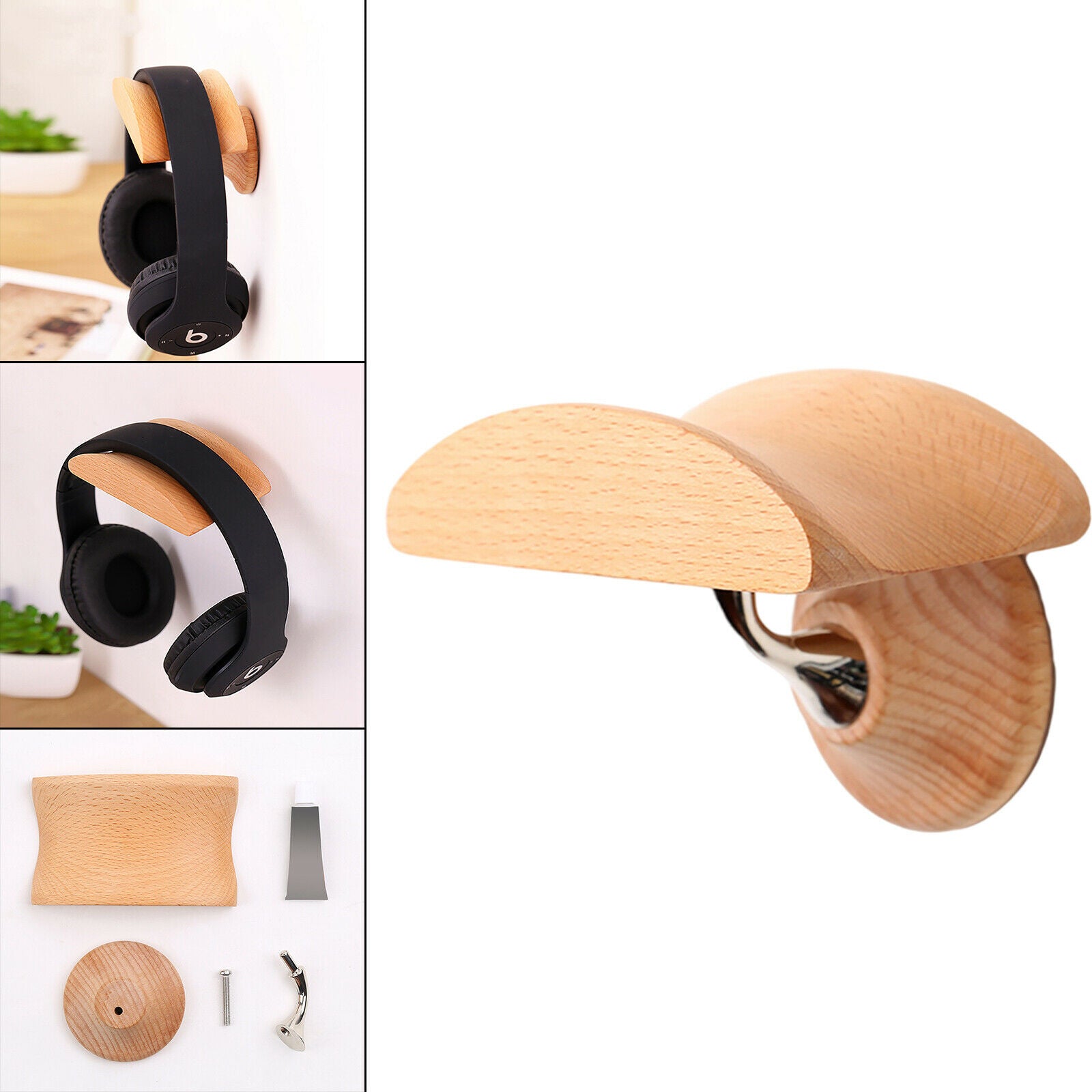 Universal Headset Stand Headphone Holder Drilling-Free for Desktop Organize
