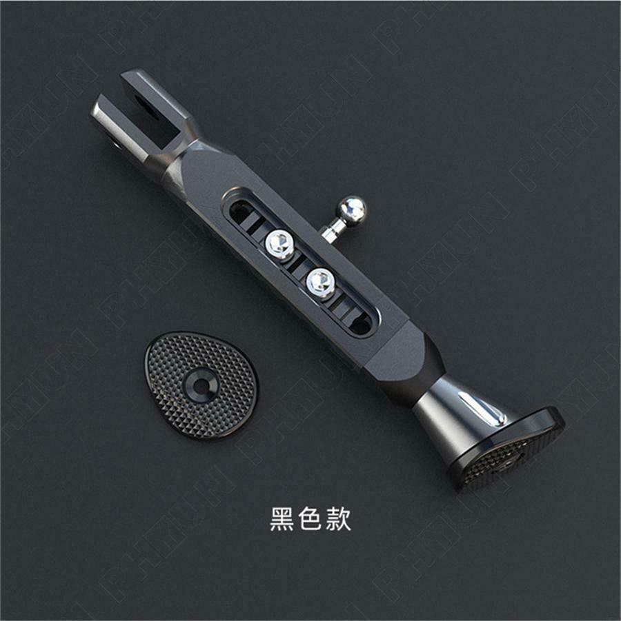 Universal Motorcycle Scooter Kickstand Foot Bracket Black CNC Aluminum Alloy
