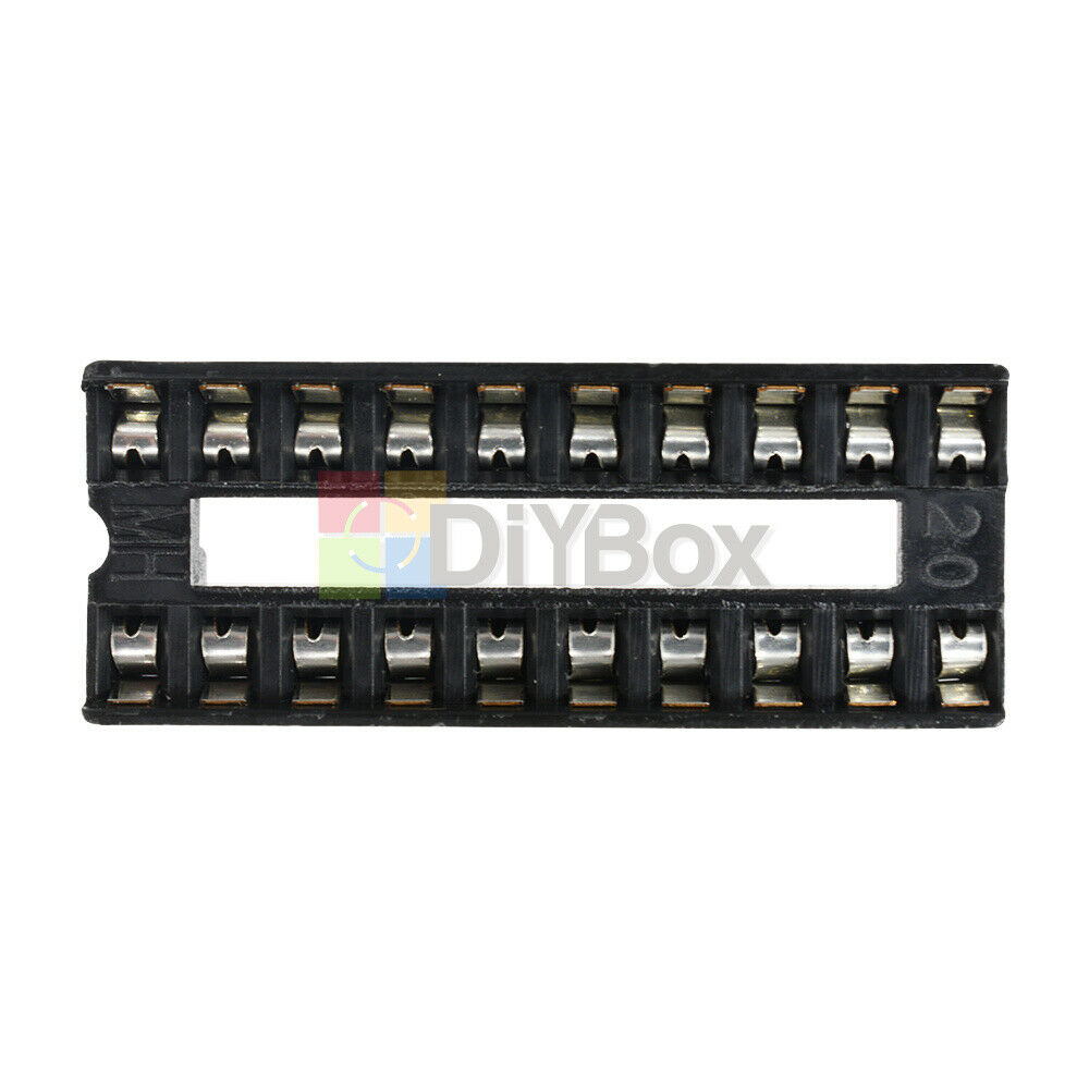 100X 20-Pins IC Sockets Adaptor Solder Dual Wipe Contact Type DIP-28 IC Socket