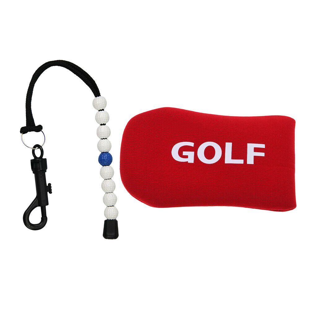 12x6.5cm Golf Putter Headcover Club Head Cover with Score Stroke Counter Bead