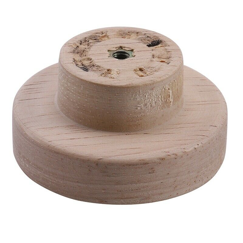 10X Home Accessory 50X25Mm Wooden Knob Wood Round Pull Knobs for Cabinet Der SQ8