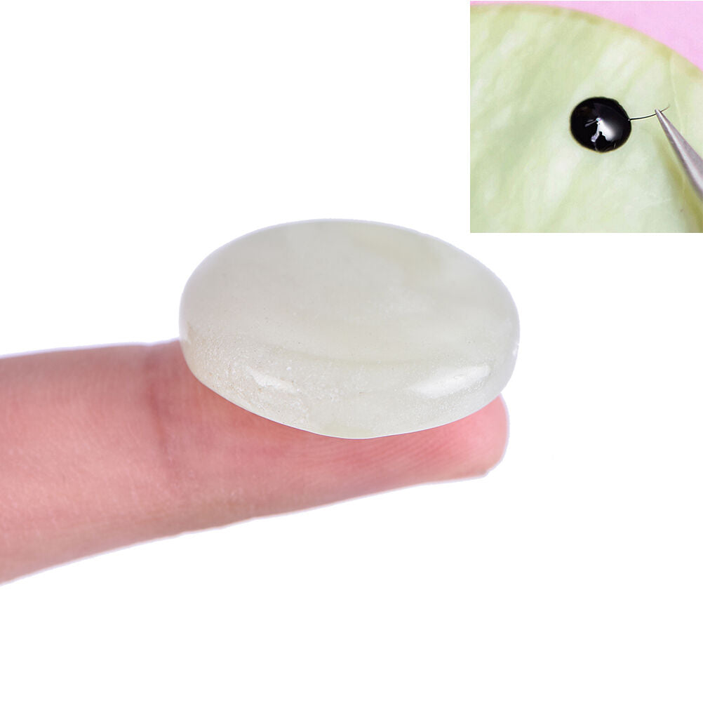 Unique Round Jade Stone Eyelash Extension Glue Adhesive Pallet Stand Holde.l8