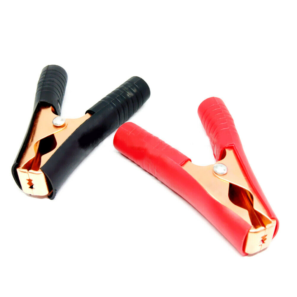 2Pcs Red Black Metal Copper Alligator Clip Car Alligator Clips Battery Clamps
