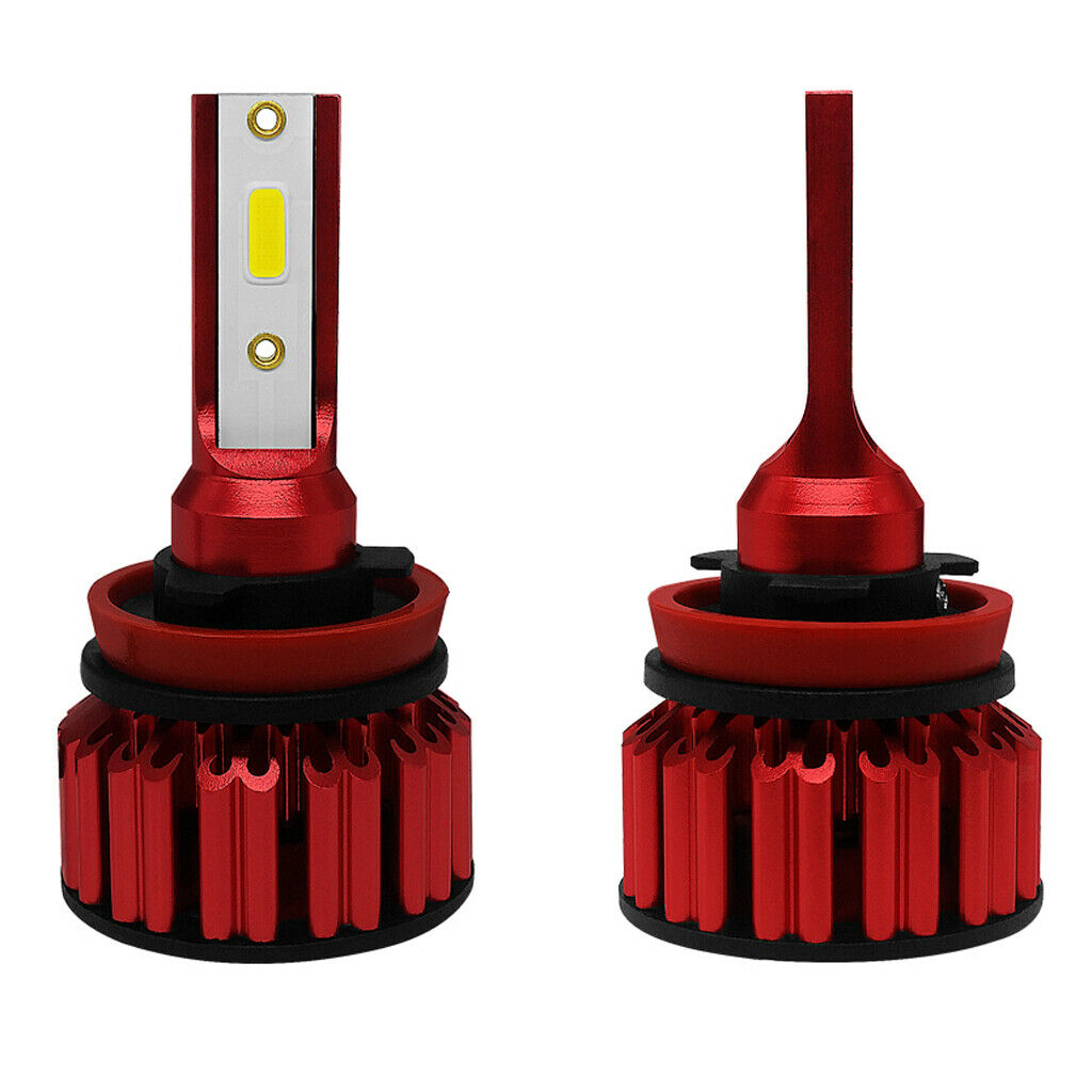 Pair RED HB3/9005/H10 Aluminum LED Headlight Kit 25W 3000LM IP68 9V-36V