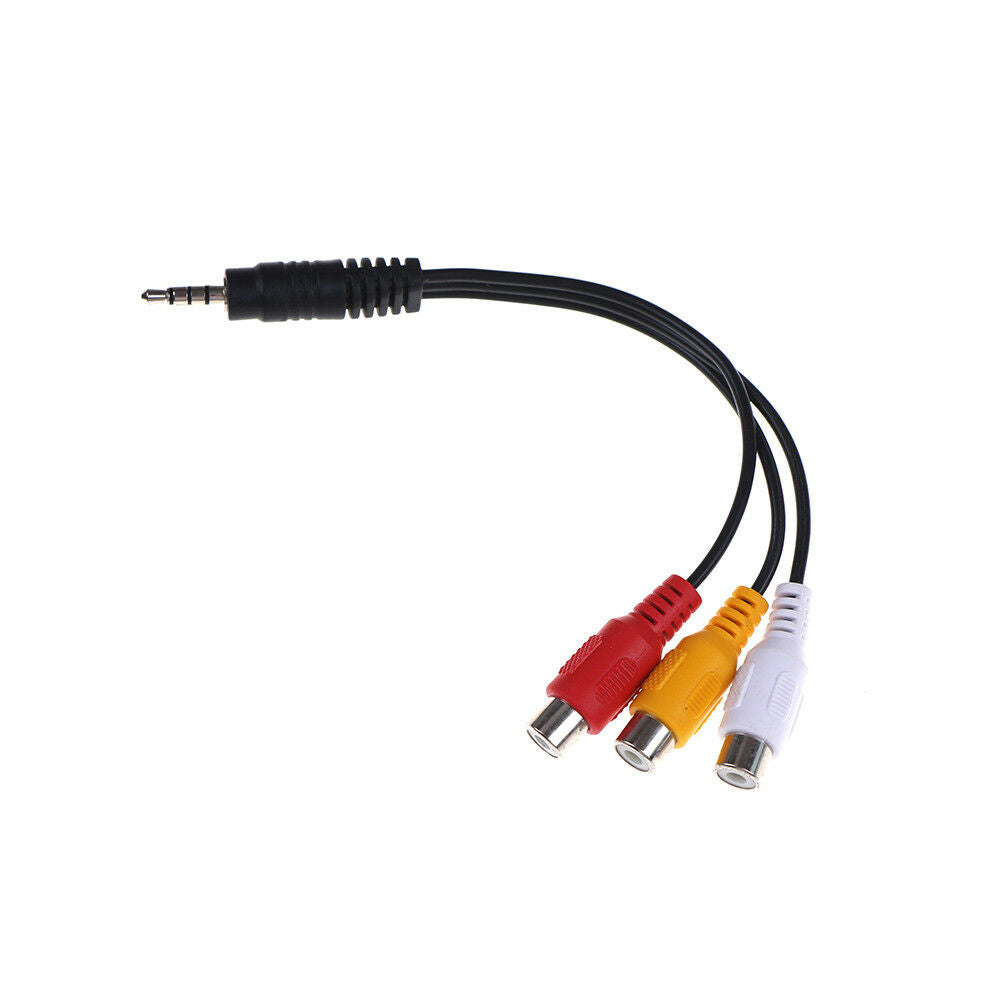 28cm 3.5mm jack av male to 3rca female audio video cable cord  stereo adap.l8