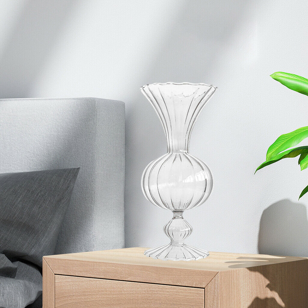 4x Glass Vase Hydroponic Terrarium Floral Container Home Indoor Outdoor