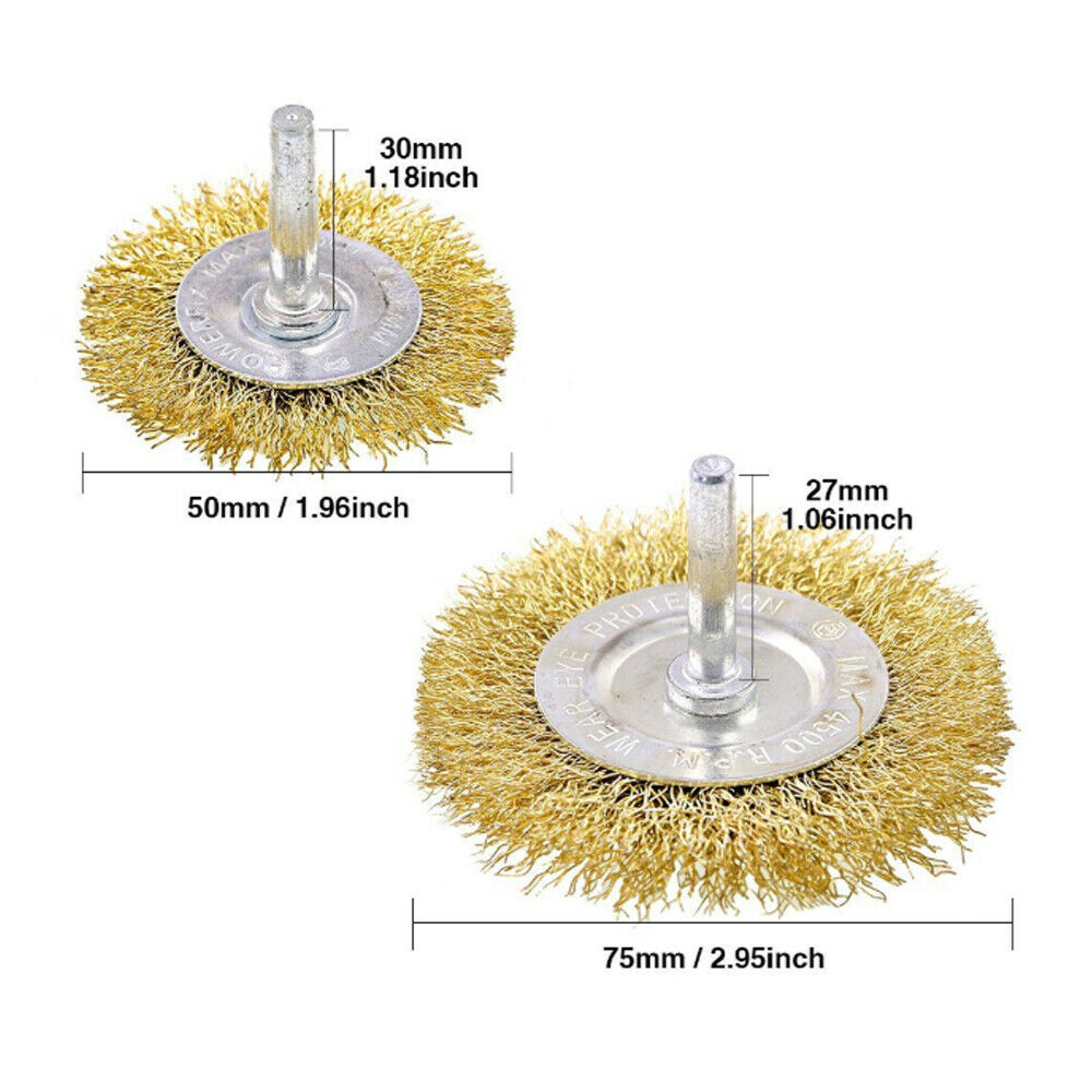 9pcs Steel Wheel Pen Cup Wire Polishing Mix Brush Set for Dremel Rotary Tool