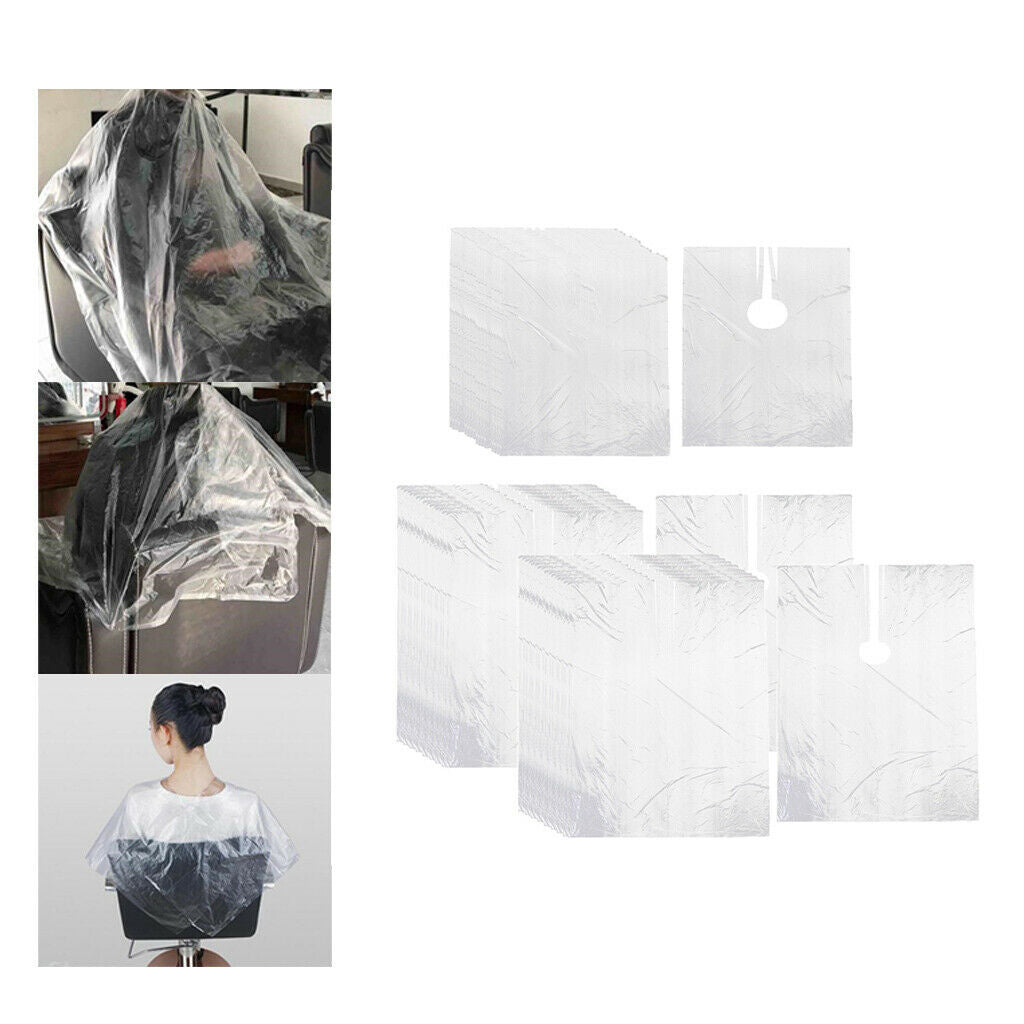 200 Waterproof Disposable Hair Cutting Capes Salon Unisex Barber Gown Dyeing