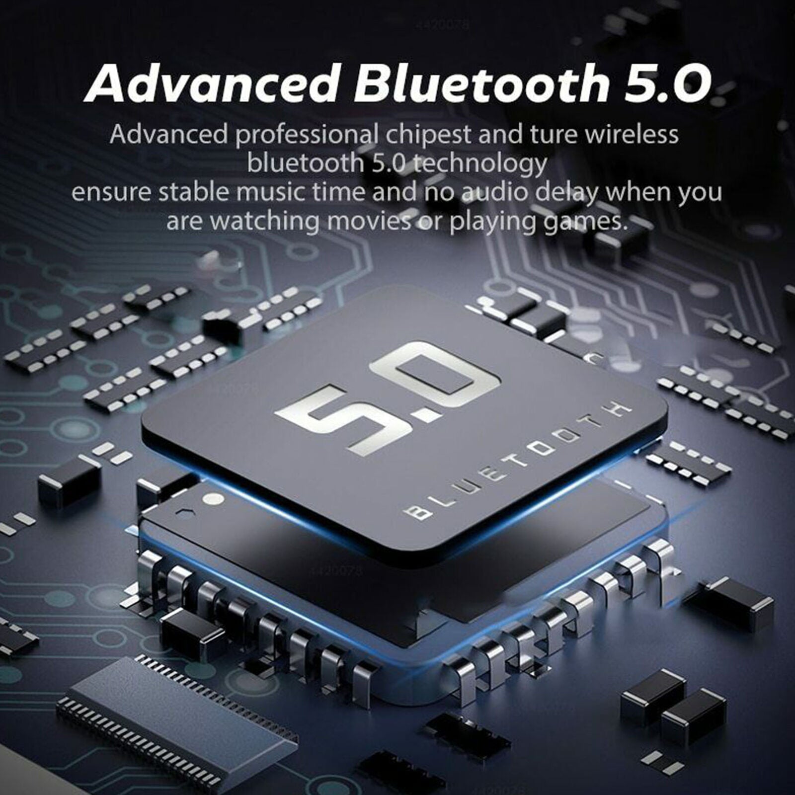 Bluetooth 5.0 Headphones Headset Wireless Earbuds Sport Stereo Earphone IPX7