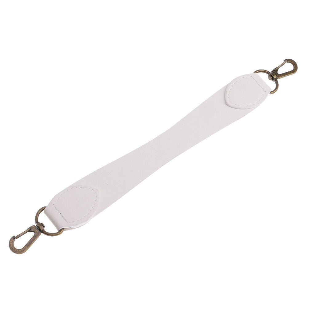 Short PU Leather Handheld Handbag Purse Bag Strap Handle Replacement White