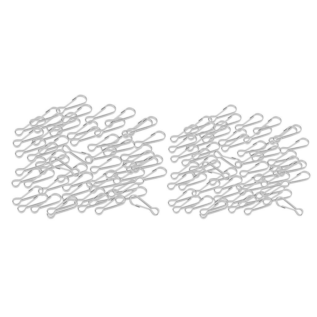 200x Multifunctional Stainless Steel Spring Hooks Snap Clips Hanging Buckles