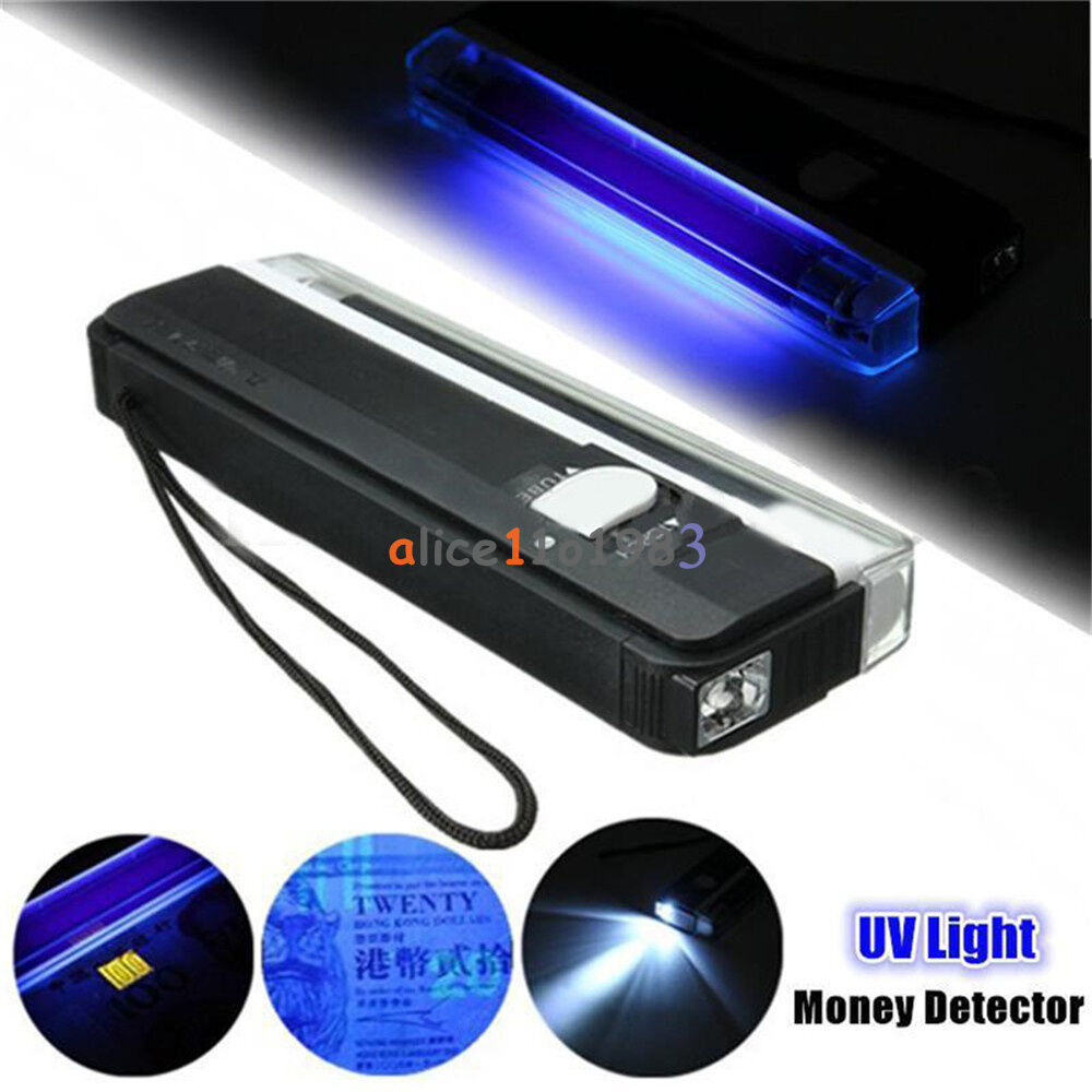 4W Mini Portable Ultra Violet Light Black Lamp Torch BANK NOTES Check AL