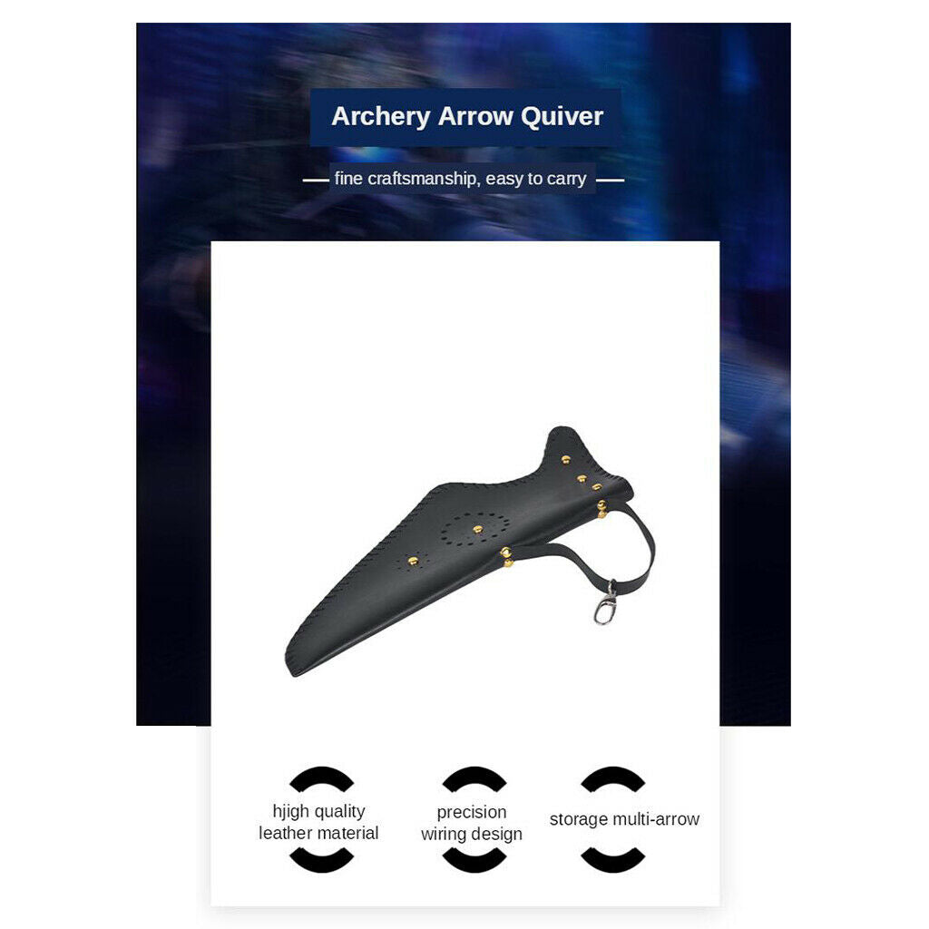 Traditional Archery Quiver Arrow Holder Strap Bag Pouch Side Hips Hang V