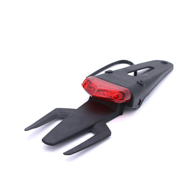 Off-road Dirt Bike Motorcycle Red Rear Fender Brake Trident Style Tail Light