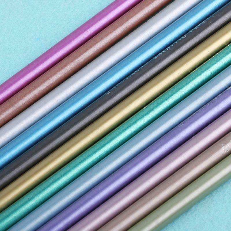 12Pcs Metallic Non-Toxic Colored Drawing Pencils 12 Color Drawing Sketching