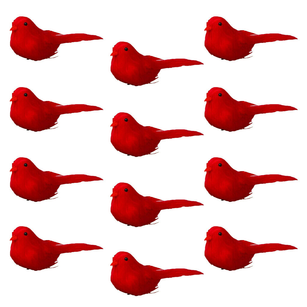 24x Cute Artificial Mini Birds for DIY Garden Home Party Decorations Toys