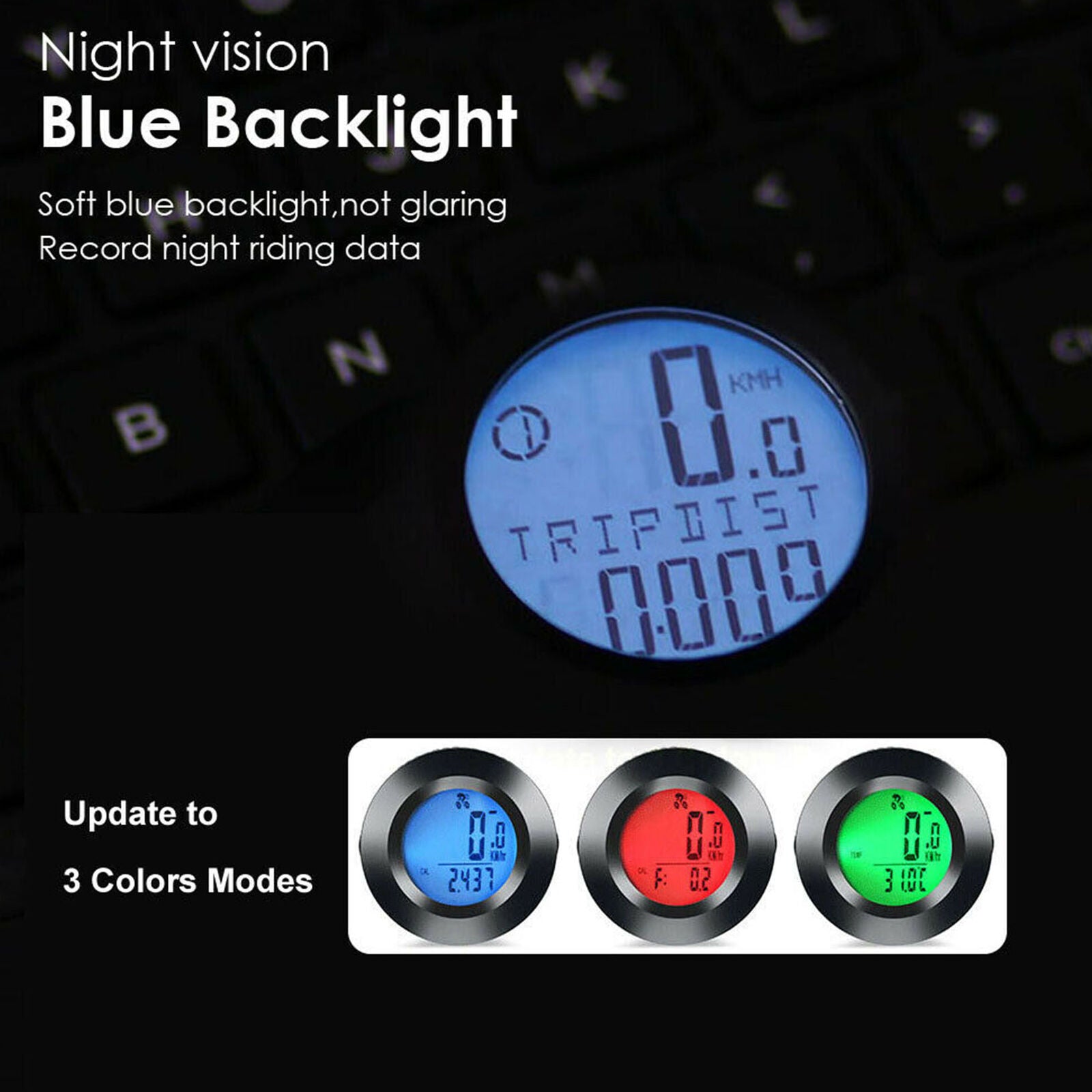 Bike Wireless Bicycle Computer Speedometer Odometer Waterproof Cycling