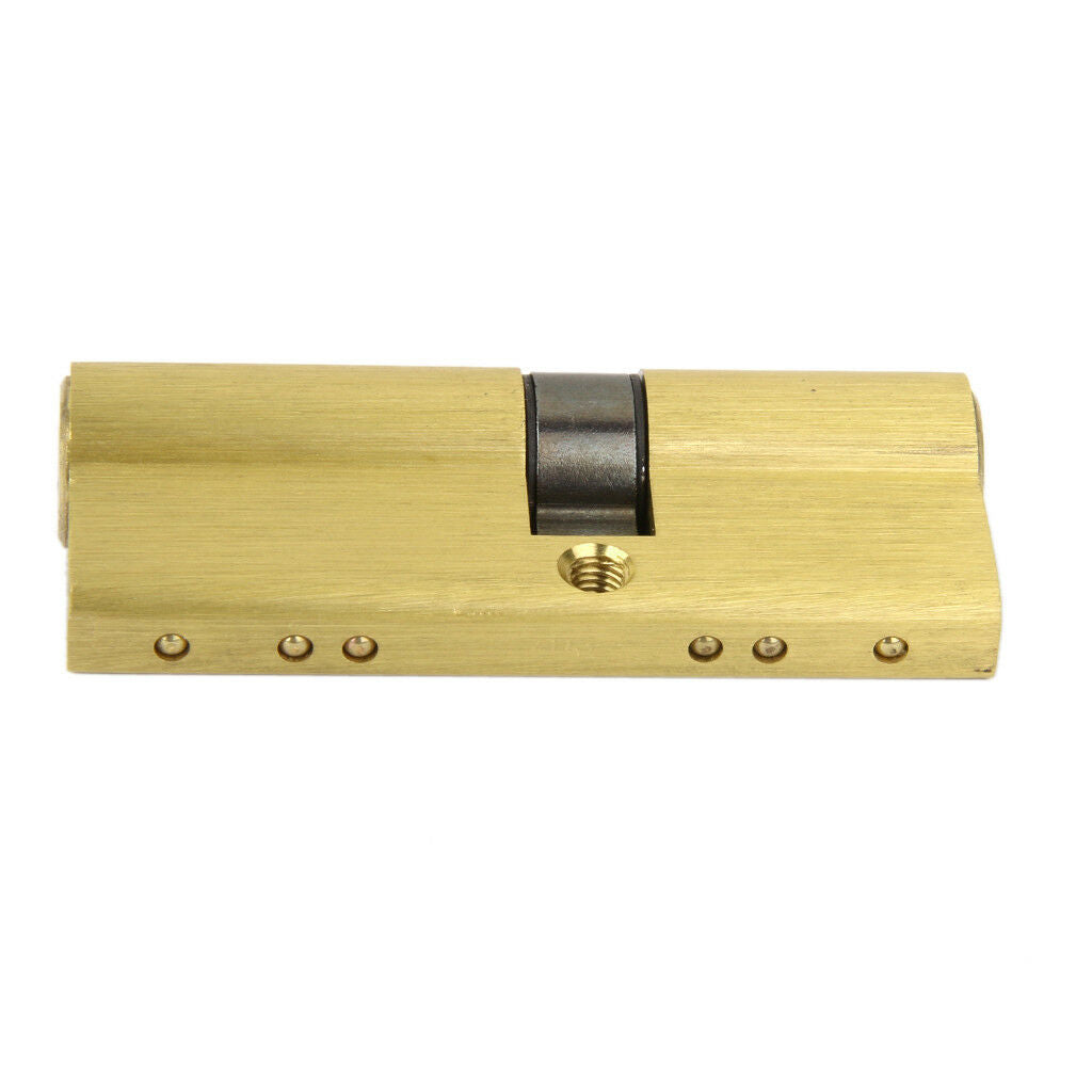 75MM 27.5/10/37.5 Brass Brushed Euro EU Cylinder Door Lock Barrel with 8 keys