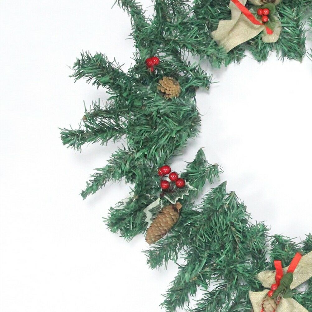 1.8m Christmas Garland with LED Rattan Garland Illuminated Christmas Decoration