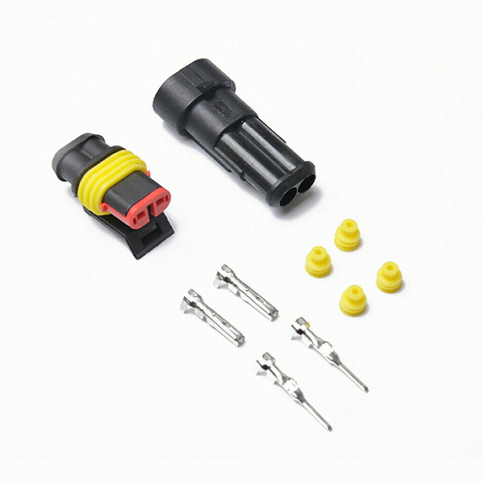 10Set Car 2 Pin Way Superseal Waterproof Electrical Terminal Wire Connector Plug